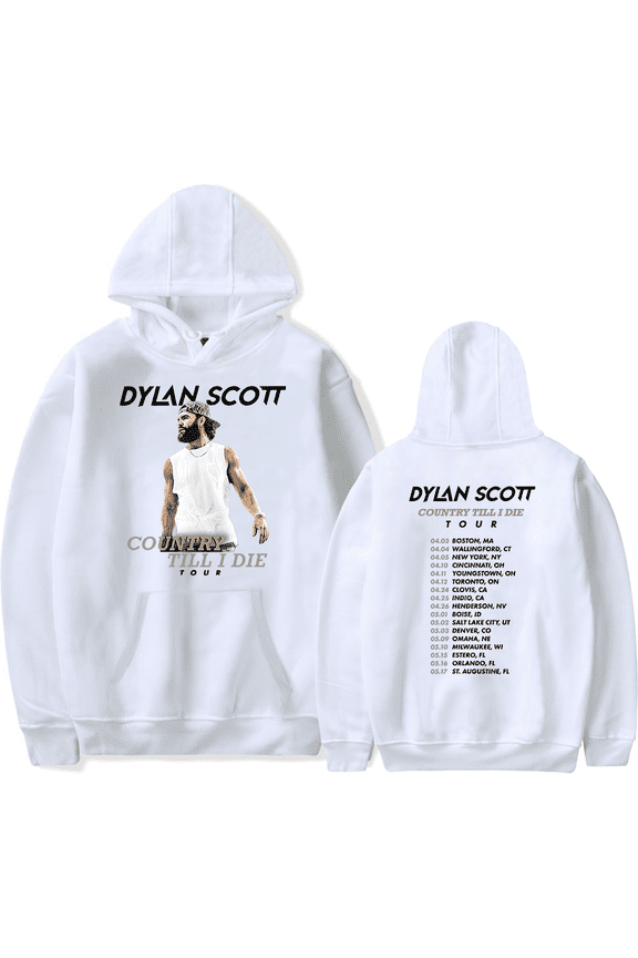 Dylan Scott Country Till I Die Tour Hoodie Unisex Hooded Sweatshirt Long Sleeve Tracksuit Pullover Coat