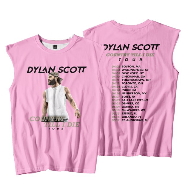 Dylan Scott ‎Country Till I Die Tour Tank Top Women Men Crewneck Vest Casual Sleeveless Tee