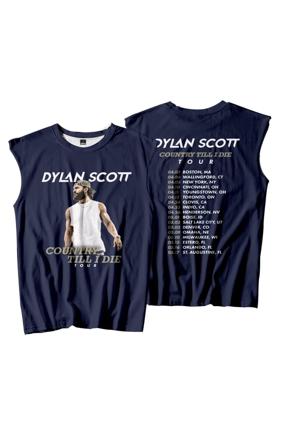 Dylan Scott ‎Country Till I Die Tour Tank Top Women Men Crewneck Vest Casual Sleeveless Tee