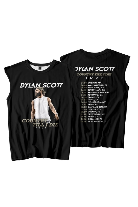 Dylan Scott ‎Country Till I Die Tour Tank Top Women Men Crewneck Vest Casual Sleeveless Tee
