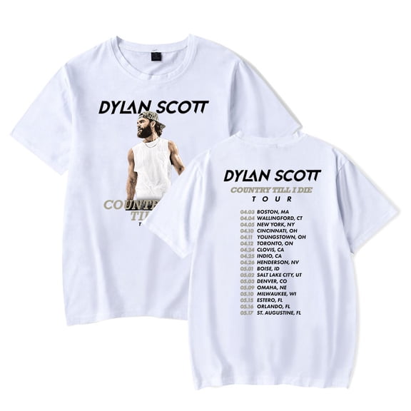 Dylan Scott ‎Country Till I Die Tour Tee Women Men Crewneck Short Sleeve Fashion T-shirt