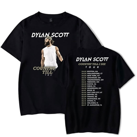 Dylan Scott Country Till I Die Tour Tee Women Men Crewneck Short Sleeve Fashion T-shirt