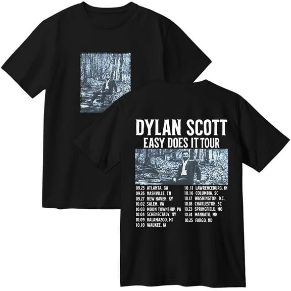 Dylan Scott Easy Does It Tour 2025 Cotton T-Shirt Women Men Casual Crewneck Short Sleeve Tee