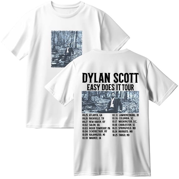 Dylan Scott Easy Does It Tour 2025 Cotton T-Shirt Women Men Casual Crewneck Short Sleeve Tee