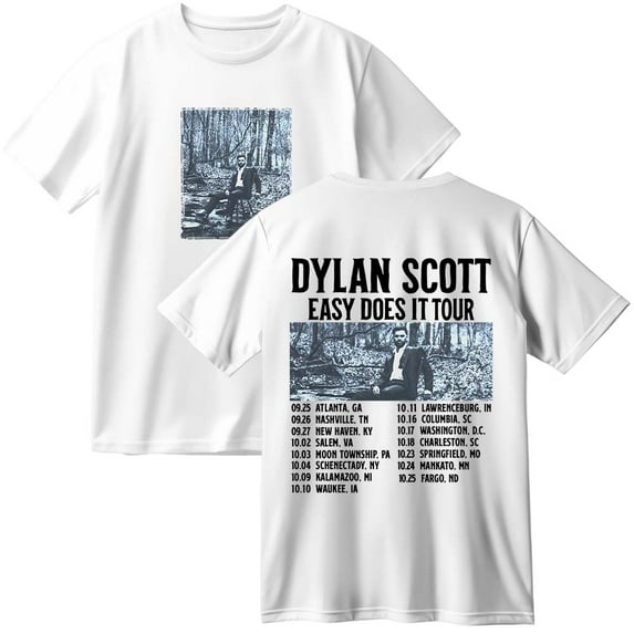 Dylan Scott Easy Does It Tour 2025 Cotton T-Shirt Women Men Casual Crewneck Short Sleeve Tee