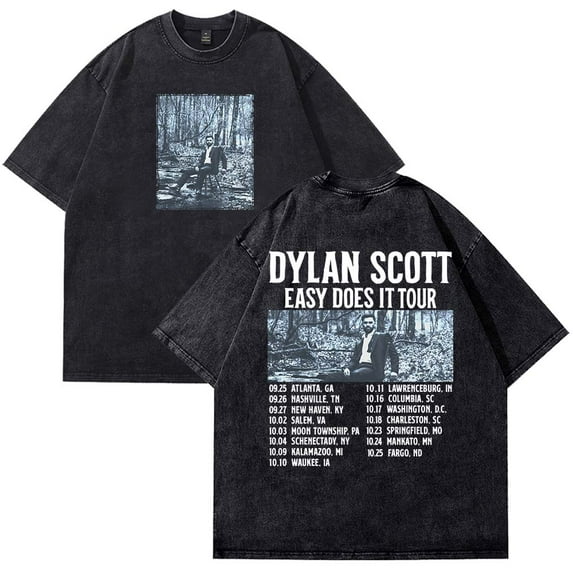 Dylan Scott Easy Does It Tour 2025 T-Shirt Cotton Wash Tee Women Men Short Sleeve Crewneck Tee