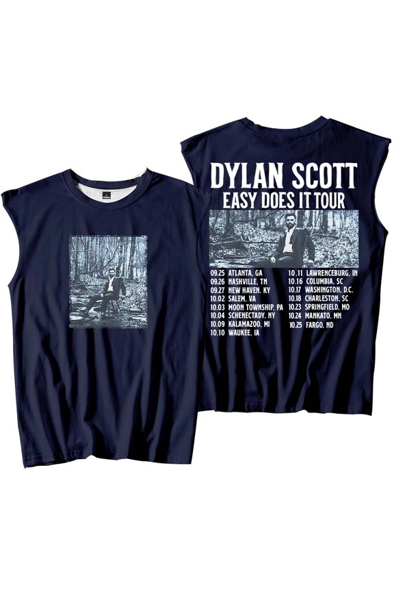 Dylan Scott Easy Does It Tour 2025 Tank Tops Sleeveless Sport Vest Women Men Outdoor Sportwear