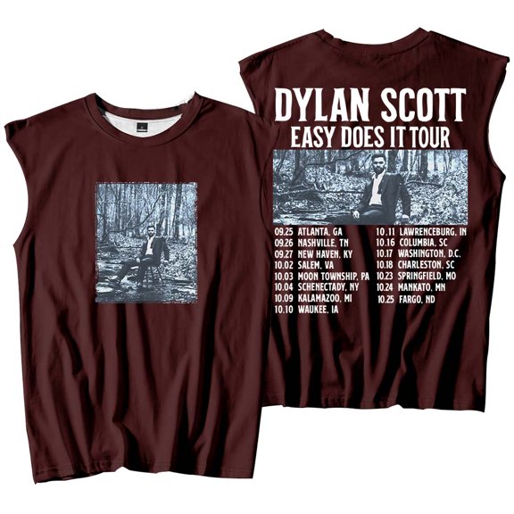 Dylan Scott Easy Does It Tour 2025 Tank Tops Sleeveless Sport Vest Women Men Outdoor Sportwear