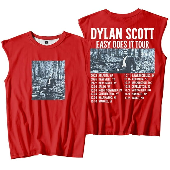 Dylan Scott Easy Does It Tour 2025 Tank Tops Sleeveless Sport Vest Women Men Outdoor Sportwear