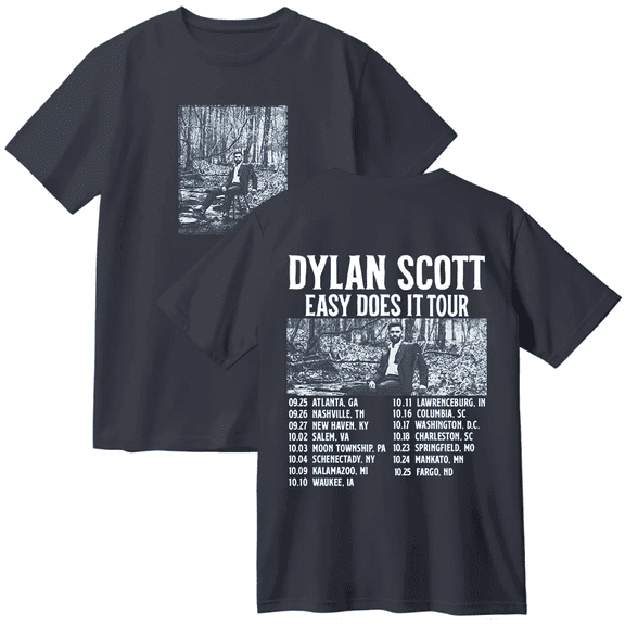 Dylan Scott Easy Does It Tour Cotton T-shirt Women Men Short Sleeve Crewneck Fashion Tee