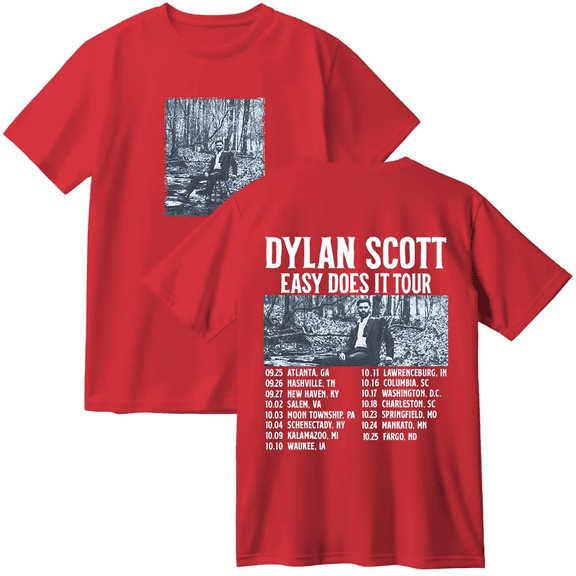 Dylan Scott Easy Does It Tour Cotton T-shirt Women Men Short Sleeve Crewneck Fashion Tee