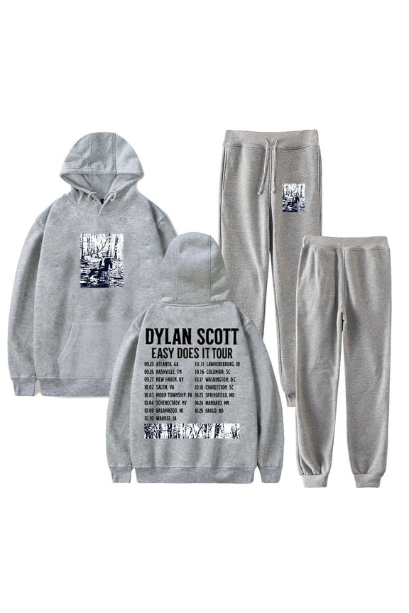 Dylan Scott Easy Does It Tour Hoodie Jogger Pants Two Piece Sets Sweatshirts+Sweatpants Women Men's Set