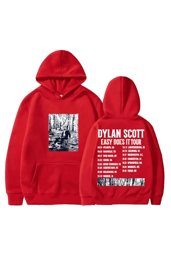 Dylan Scott Easy Does It Tour Hoodie Long Sleeve Pullover Women Men Fashion Hooded Sweatshirt