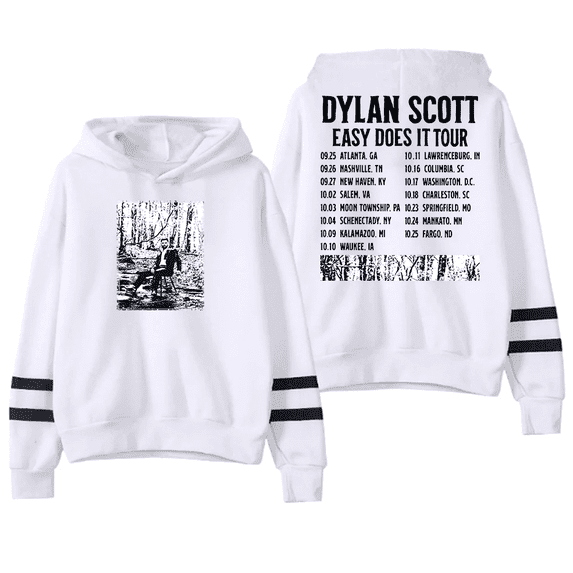 Dylan Scott Easy Does It Tour Pullover Hoodie Fashion Pocketless Long Sleeve Unisex Sweatshirt