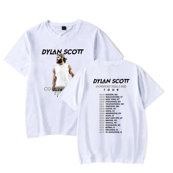 Dylan Scott Merch T-shirt Summer Men's and Women's Printed Round Neck Short Sleeve
