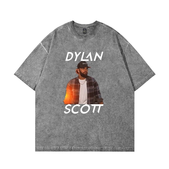 Dylan Scott Merch T-shirt Vintage Design Printed Round Neck Short Sleeve Top