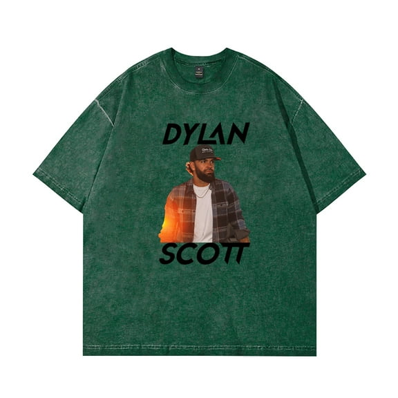 Dylan Scott Merch T-shirt Vintage Design Printed Round Neck Short Sleeve Top