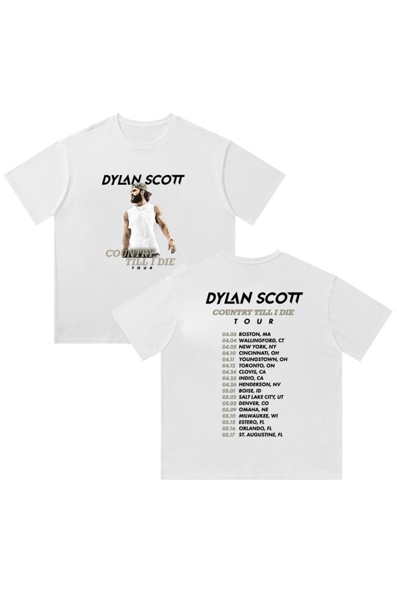 Dylan Scott T-shirt Summer Loose Cotton Comfort Round Neck Short Sleeve Top