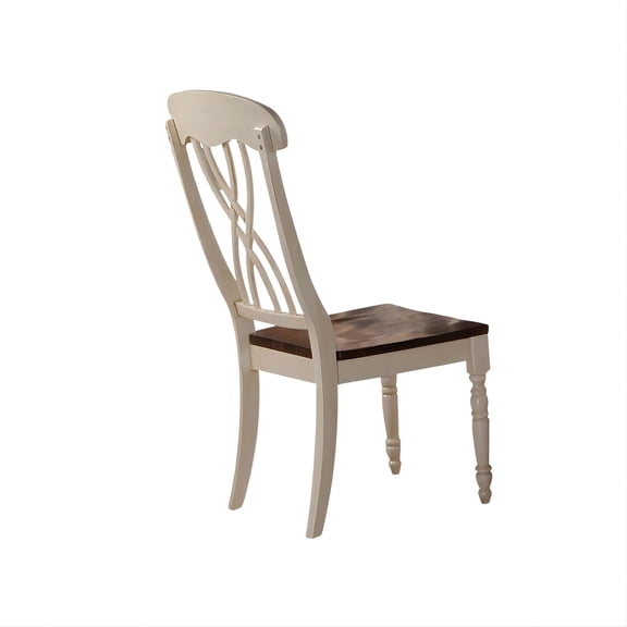 Dylan Side Chair (Set-2) in Buttermilk & Oak