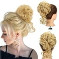 thumbnail image 1 of Dylanm Women Honey Blonde Hair Buns, Curly Wavy Ponytail Hair Scrunchies, Hair Extensions Wrap Messy Hair Bun, 1 of 6