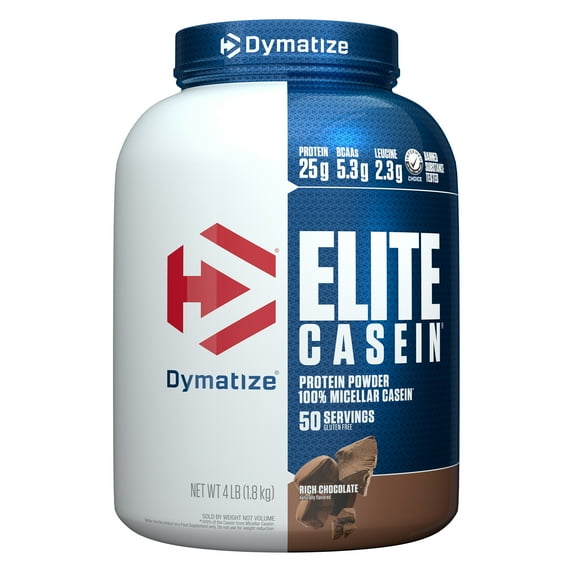 Dymatize Elite Casein Protein Powder, Rich Chocolate, 4 lb