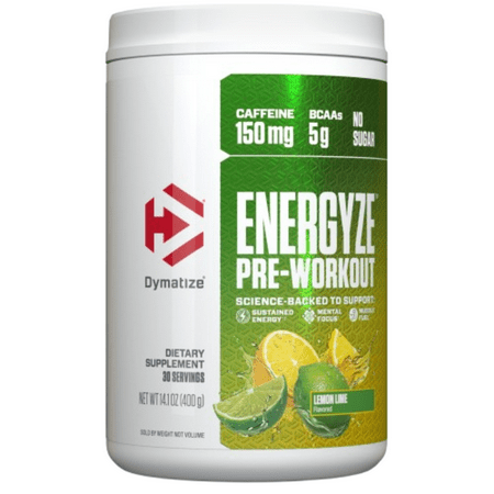 Dymatize, Energyze Pre-Workout, Lemon Lime, 30 Servings