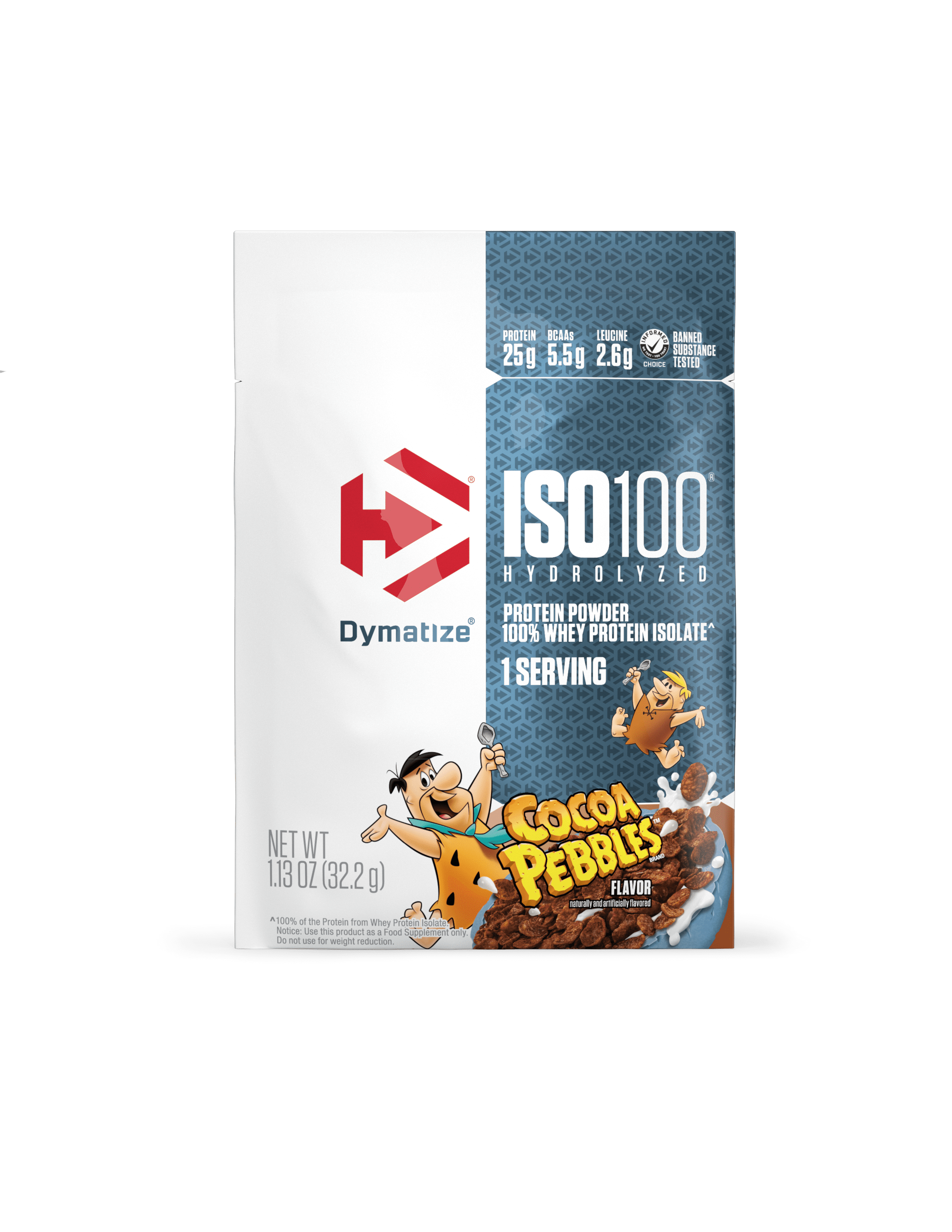 Dymatize ISO100 Hydrolyzed Whey Isolate Protein Powder, 25g, Cocoa Pebbles