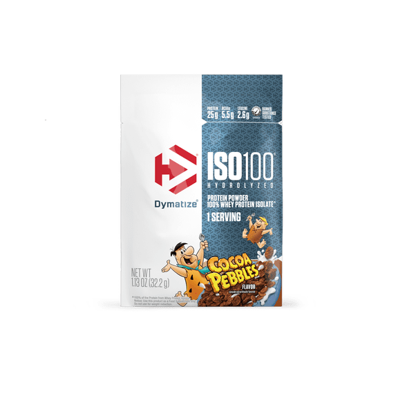 Dymatize ISO100 Hydrolyzed Whey Isolate Protein Powder, 25g, Cocoa Pebbles