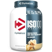 Dymatize ISO100 Hydrolyzed Whey Isolate Protein Powder, 25g Protein, Gourmet Vanilla, 3 Lbs