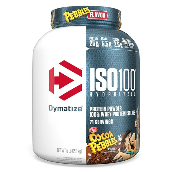 Dymatize ISO100 Hydrolyzed Whey Isolate Protein Powder, Cocoa Pebbles, 5 lb