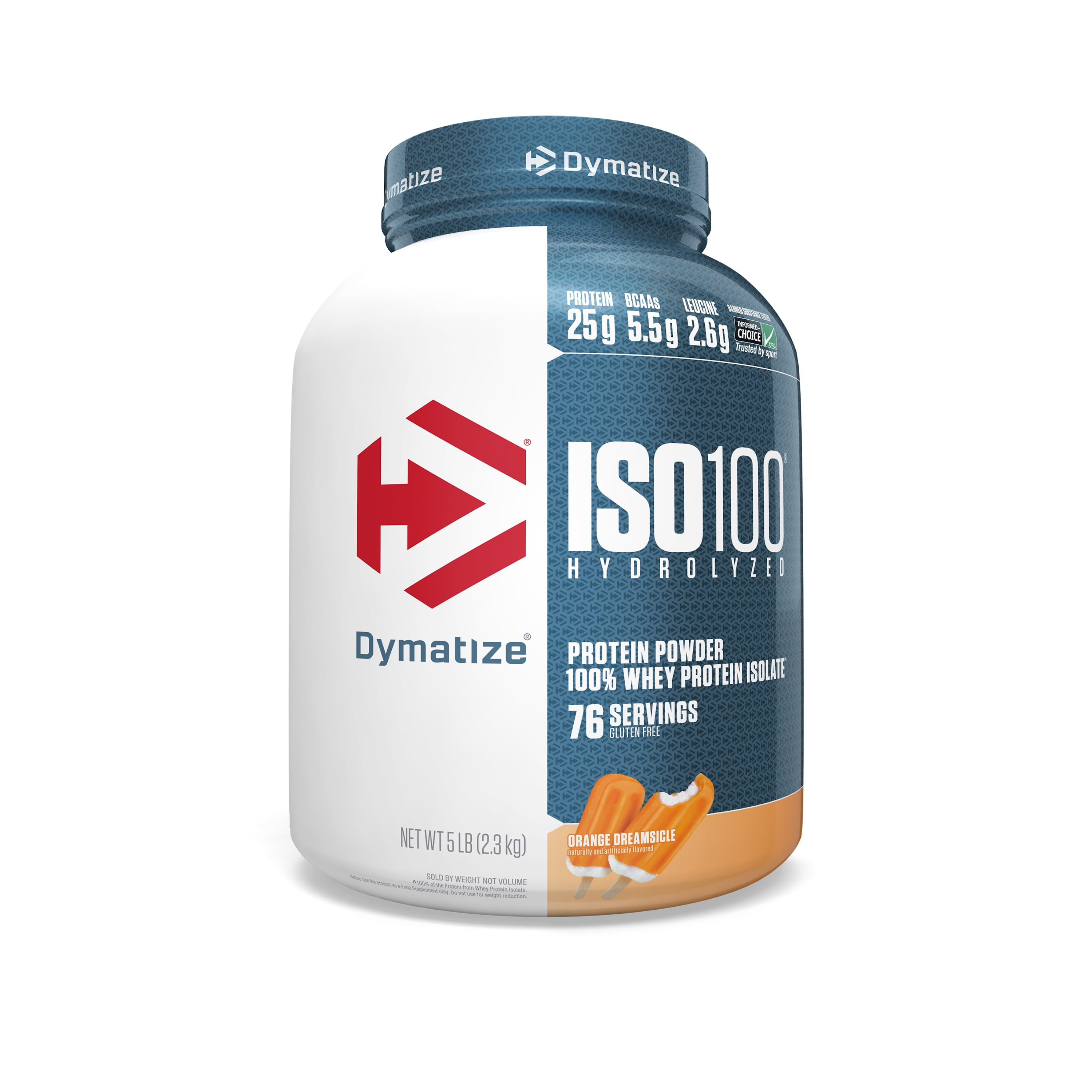 Dymatize ISO100 Hydrolyzed Whey Isolate Protein Powder, Orange