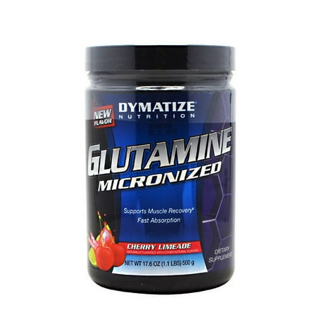 Dymatize Nutrition Micronized Glutamine, Cherry Limeade, 500 Grams (56 Servings)