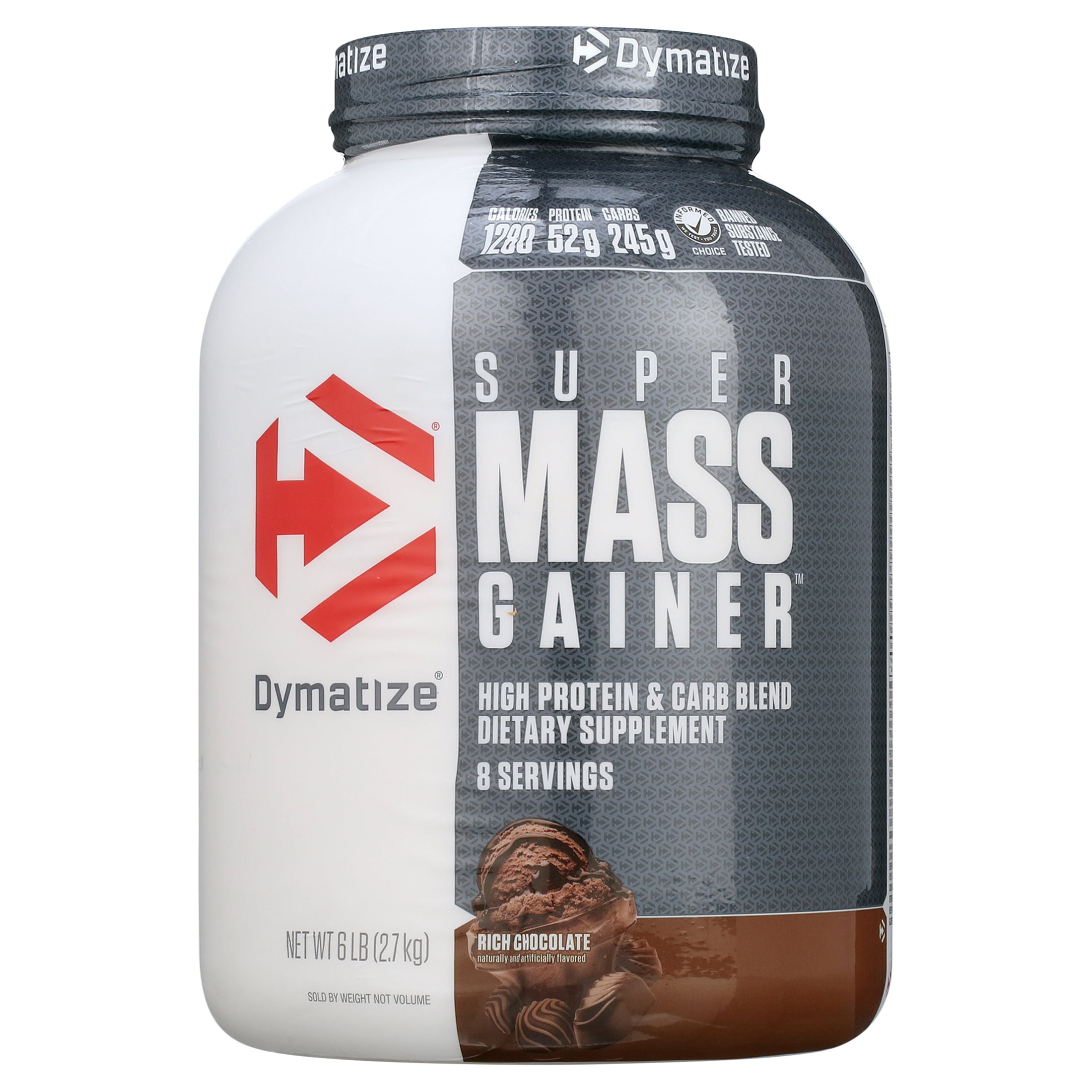 Dymatize Super Mass Gainer, Rich Chocolate, 6 lbs