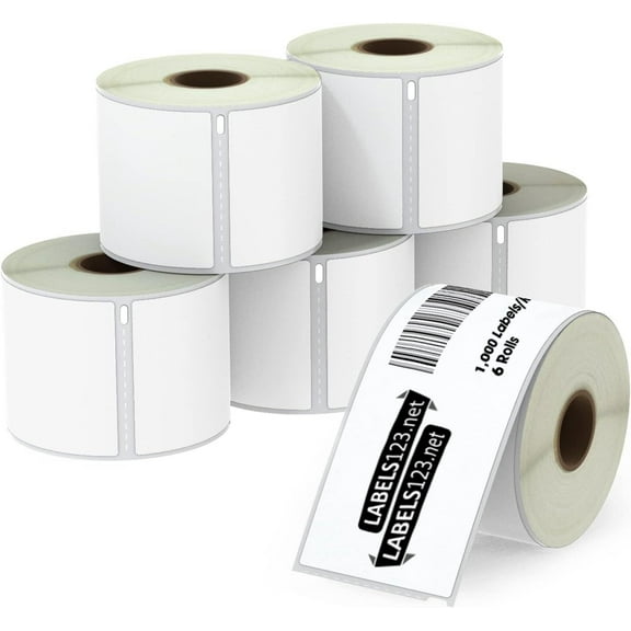 Dymo 30334 Compatible Labels 6 Rolls, Length 2.25", Height 1.25", Weight 4.2 lb 1,000 Count per Pack