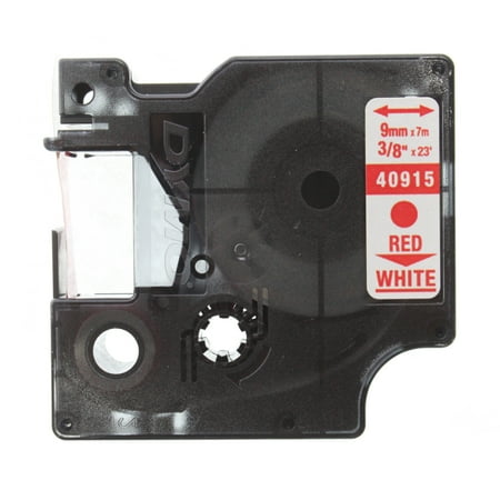 Dymo 40915 Label Maker Tape Red/White 3/8" D1 Tape S0720700