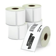 Dymo 99019 Compatible Resistant Labels: Pack of 4 | 8" Width, 4" Height | 150 Labels/Roll