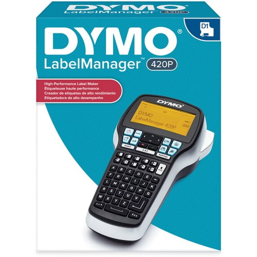 Dymo LabelManager 420P Portable Labelmaker, Tape, 0.24", 0.35", 0.47", 0.75", LCD Screen, Battery, Power Adapter, Lithium Ion (Li-Ion) (1768815) | 2-Pack (2 Total)