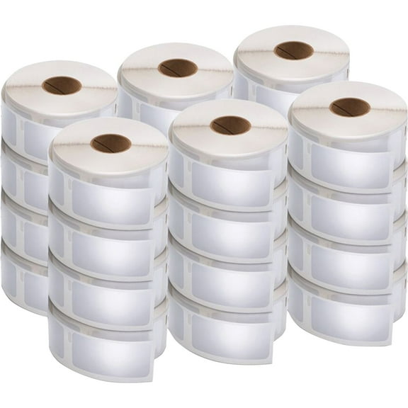 Dymo LabelWriter 1"x2-1/8" Labels 1" Height x 2.13" Width - Rectangle - Direct Thermal - White - 12000 / Pack