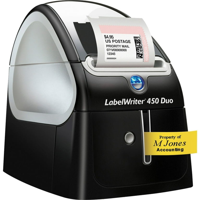 Vhbw Casete De Cinta Cartucho 12mm Plateado Para Dymo LabelWriter Duo, Duo 400, Duo 450 Por Dymo D1, 45022