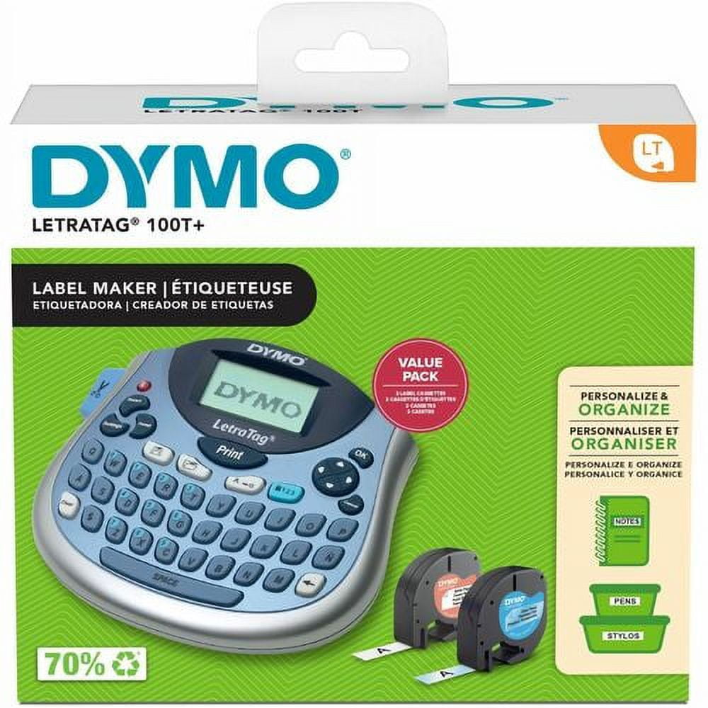Dymo LetraTag 100T Label Maker 5 Font Size Battery 4 Batteries