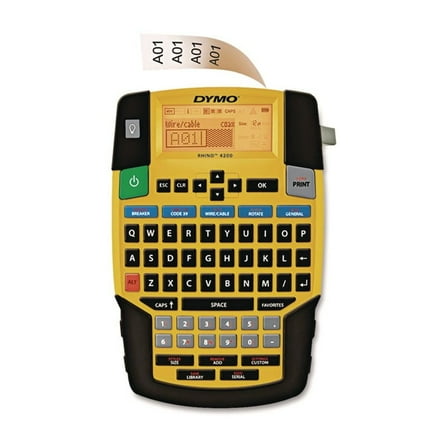 Dymo Rhino 4200 Basic Industrial Handheld Label Maker 1 Line 4 3/50x8 23/50x2 6/25 1801611/2175088