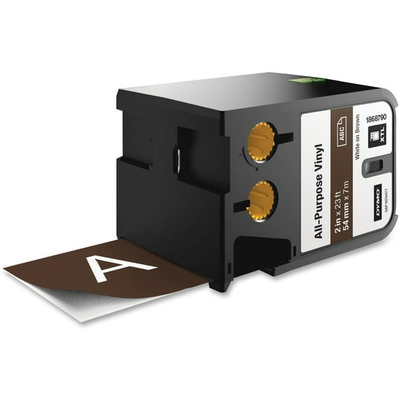 Dymo XTL All-Purpose Vinyl Label Cartridge, Brown, 1 Each (Quantity)