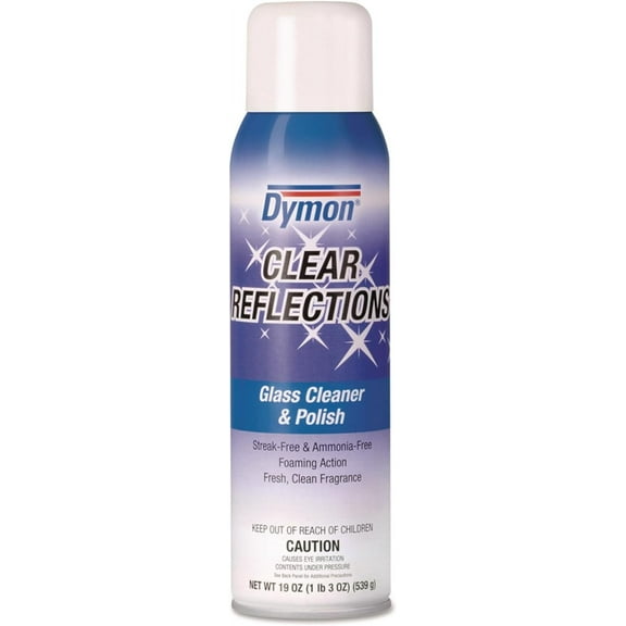 Dymon 38520 Clear Reflections Aerosol Mirror/Glass Cleaner, 19 oz., 12/Carton