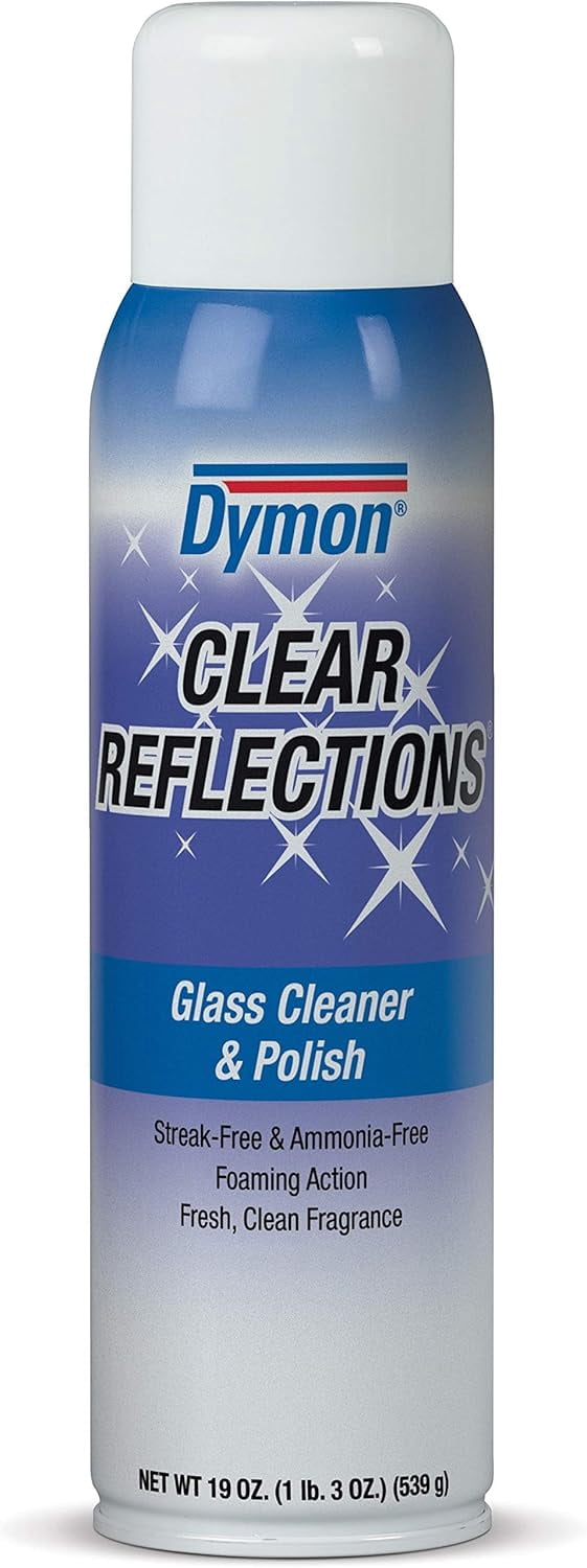 Dymon Clear Reflections Mirror And Glass Cleaner, 20 Oz Aerosol Spray ...