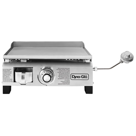 Dyna-Glo 1-Burner 17" Griddle with Stainless Steel Control Panel and Grease Cup