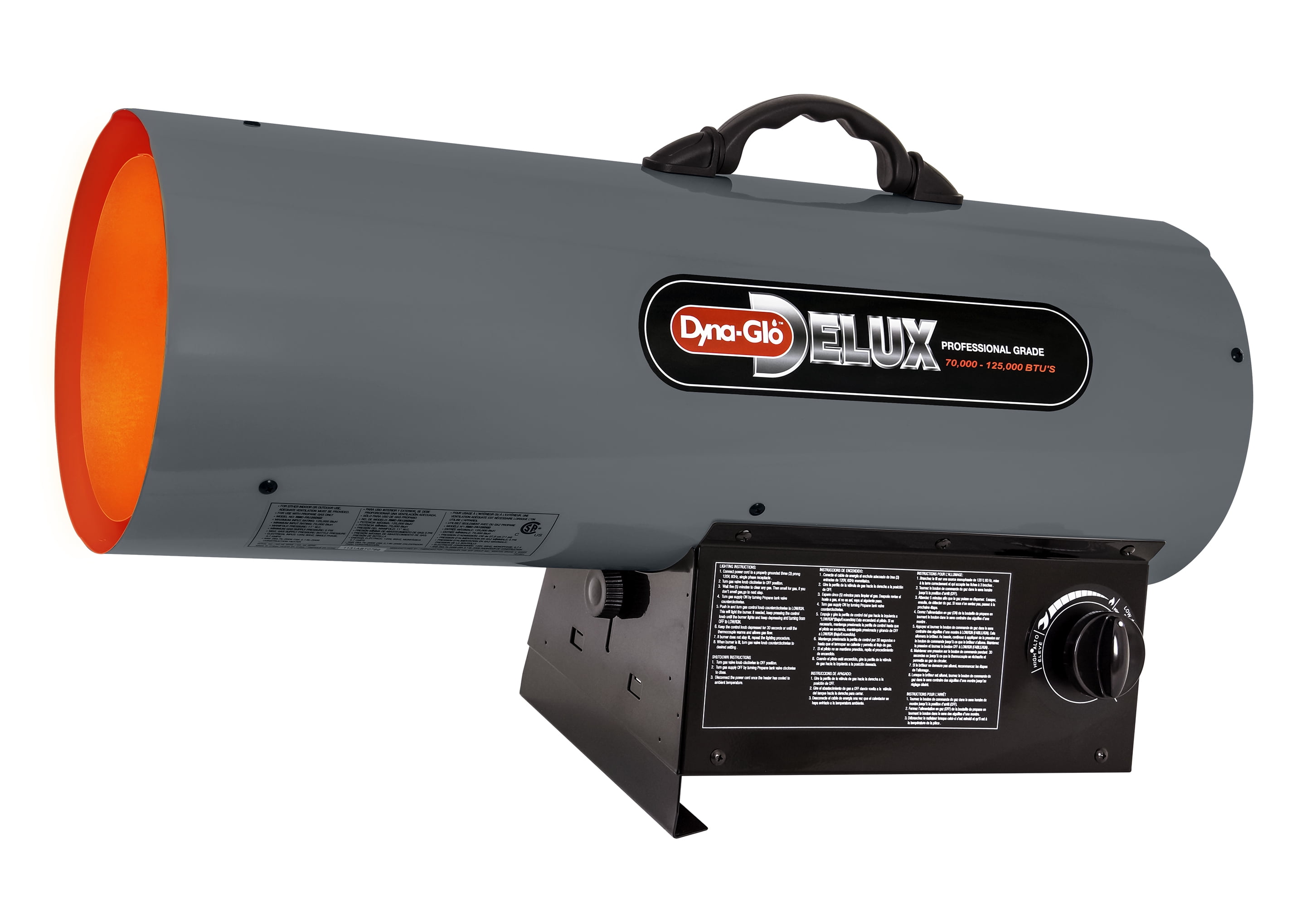 Dyna-Glo 70,000 - 125,000 BTU Delux Propane (LP) Indoor/Outdoor Forced Air  Heater - Walmart.com