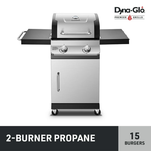 DynaGlo DGP321SNPD Premier 2 Burner Stainless Steel Propane Gas Grill Outdoor BBQ