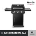 DynaGlo Premier 3 Burner Natural Gas Outdoor Grill Black