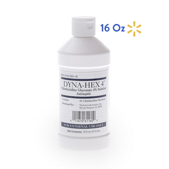 Dyna-Hex 4 16 oz, CHG Prep Solution by Xttrium, One 16oz Bottle Dynahex 4