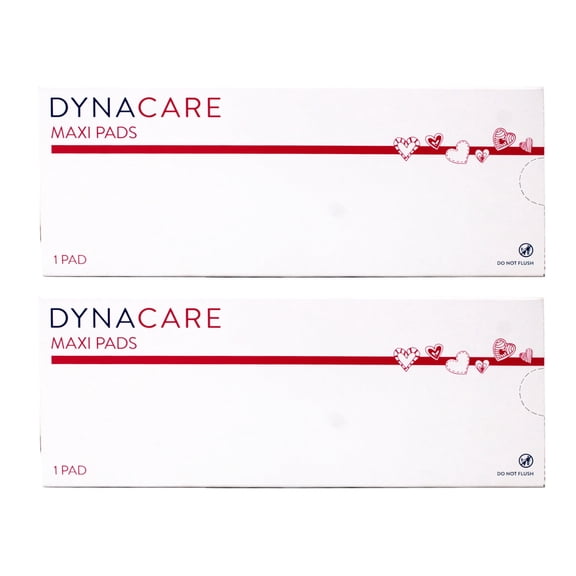 Dynacare Maxi Pads Adhesive Disposable Pads Not Made with Natural Rubber Latex 2 Pack 1 Pad Each